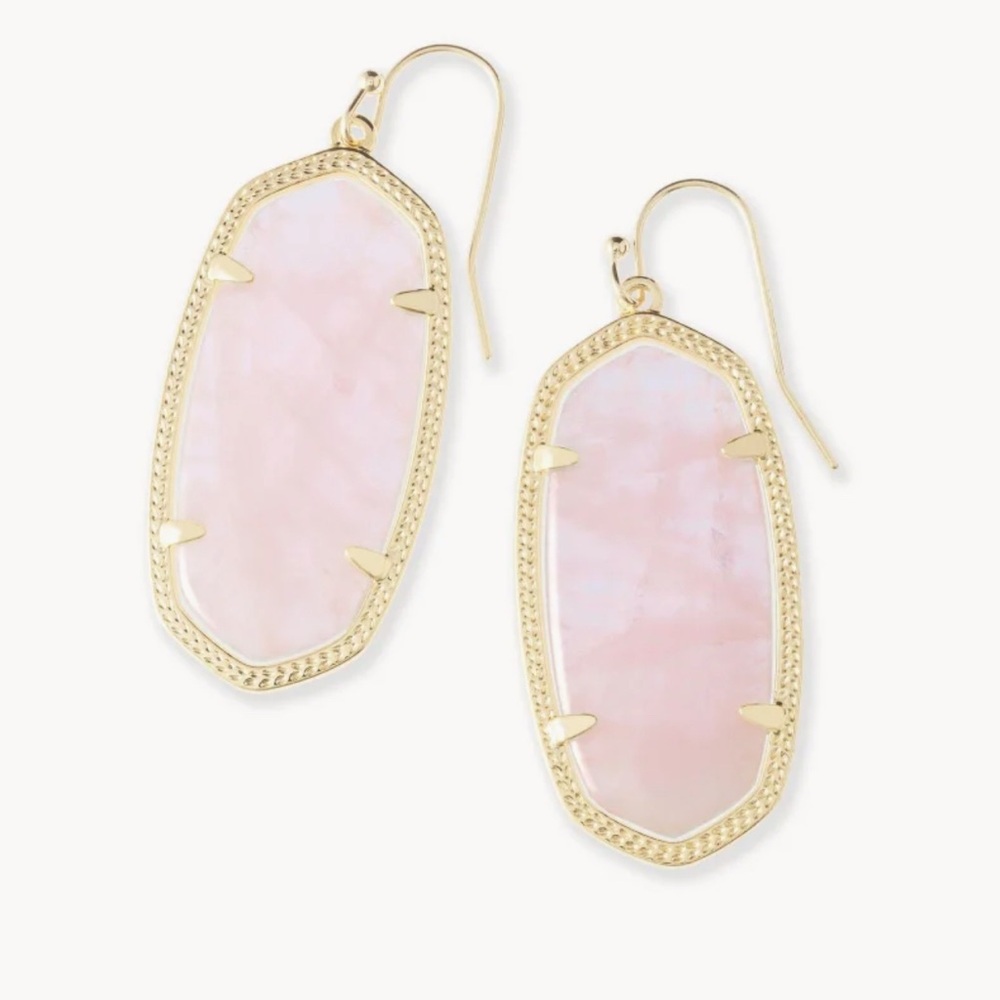 Kendra Scott Elle Drop Earrings Rose Quart